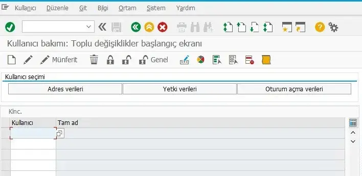 SU10 Toplu kullanıcı bakımı